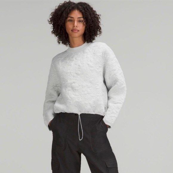 lululemon athletica Sweaters - Lululemon Jacquard Multi-Texture Crew Neck Sweater heathered Vapor